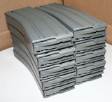 AR15 Magazines with GRAY Teflon Finish, Magpul ENHANCED Follower, 30 Round - GRAY - 10 PACK